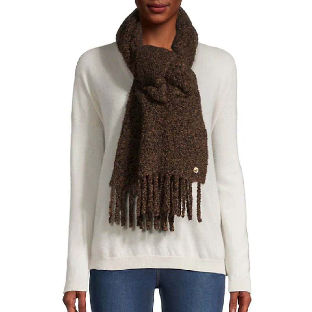 Sloane Soft Boucle Scarf (Brown)