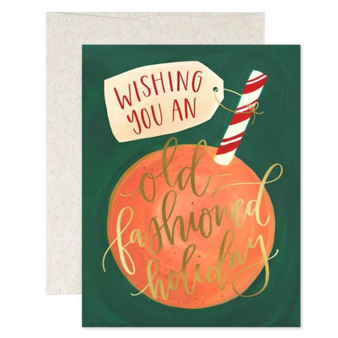 Holiday Orange Christmas Greeting Card