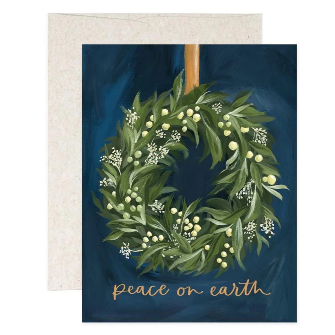 Wreath Peace Greeting Card