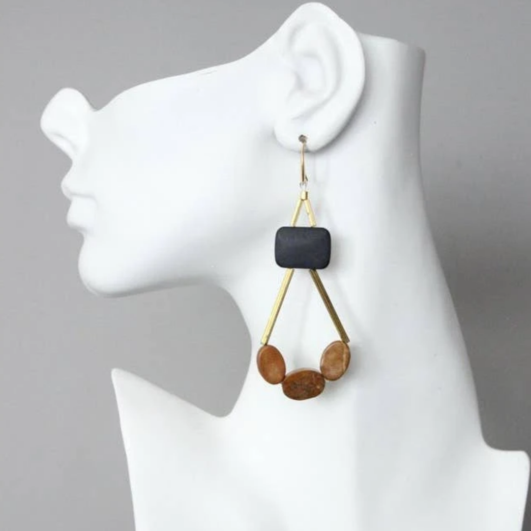 Jasper Teardrop Earrings