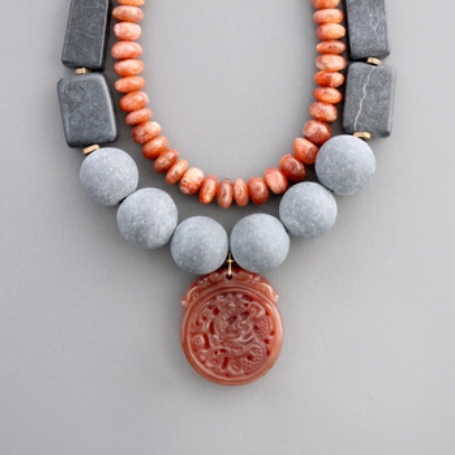 Sunstone Double Strand Necklace