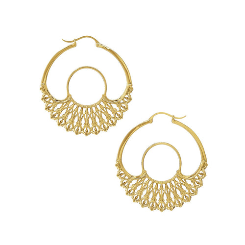 22K Gold Hoop Earrings (3.25G) - Queen of Hearts Jewelry