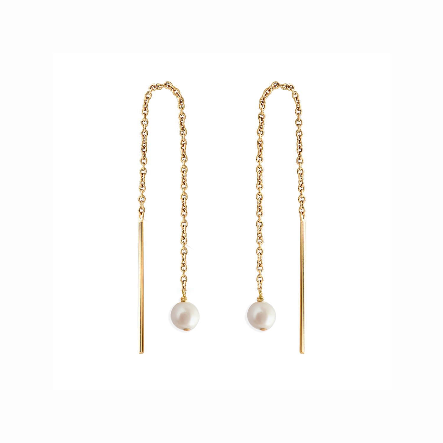 Image of Paloma Pearl Threaders Gold