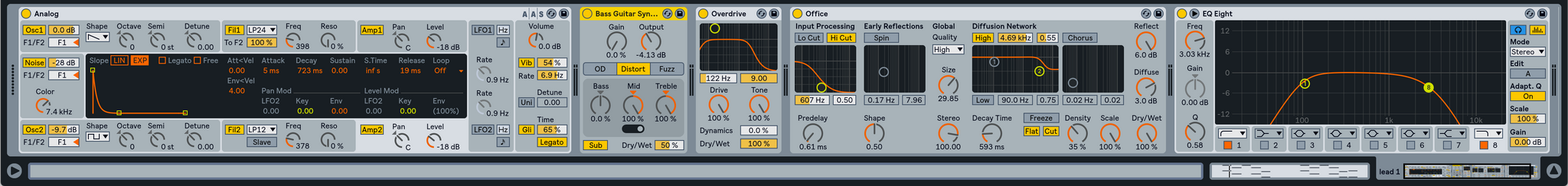 Ableton analog Drunk Groove Lead