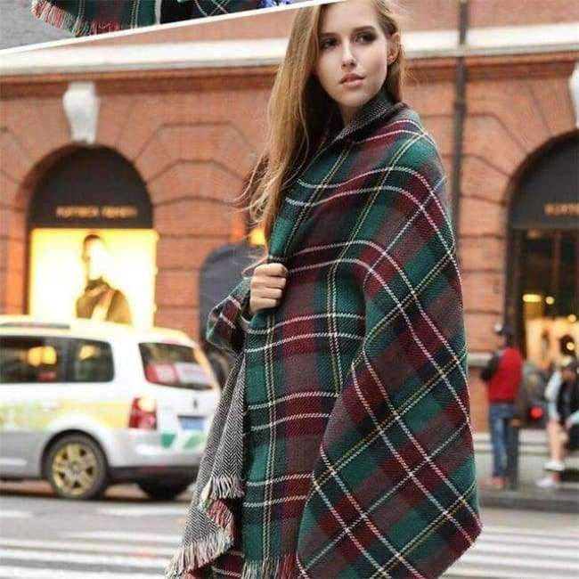 Planet+Gates+01+/+195cmX70cm+Autumn+and+winter+popular+plaid+ladies+scarf+oversized+thick+shawl+double-sided+use+autumn+winter+scarf+FD081