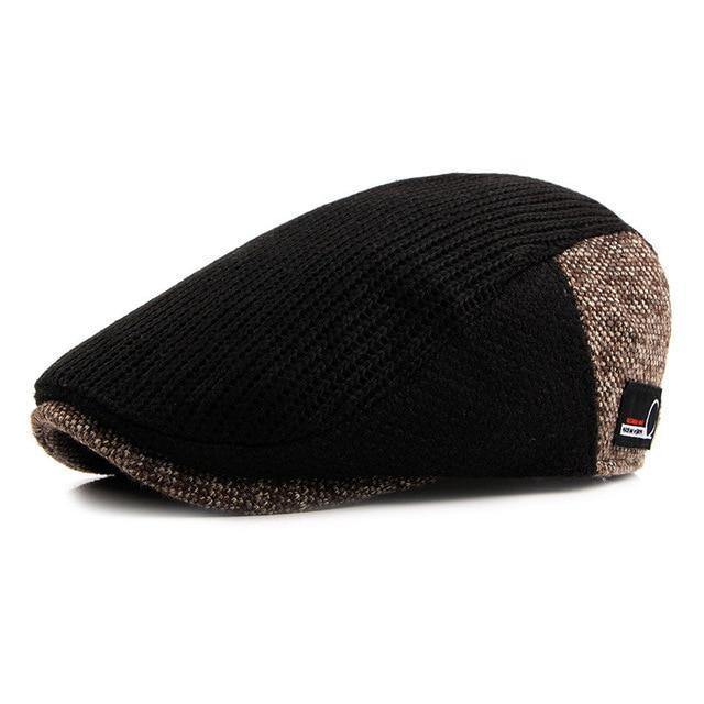 Planet+Gates+1+/+55-60CM+Hat+Men+Patchwork+Wool+Knitted+Hat,+Cabbie+Flat+Caps+Men+Solid+Color+Cabbie+Boina+Flat