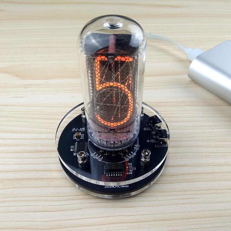 1-bit+Integrated+Glow+Tube+Clock+FOR+IN-18+Clock+Glow+Tube+Nixie+Clock+Built-in+Boost+Module+5V+MicroUSB