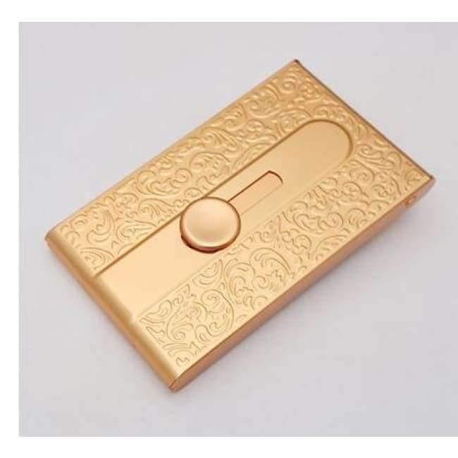 Planet+Gates+1+Gold+card+box+business+men+automatic+business+card+holder+creative+push+-+style+women+'s+cardcase+Name+card+box