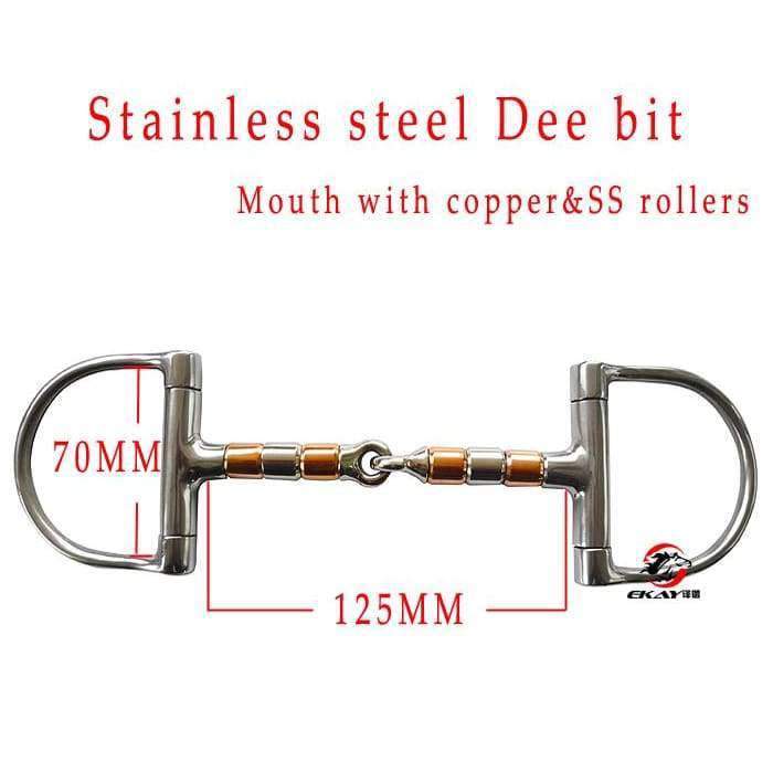 Planet+Gates+1+piece+per+lot+Stainless+steel+racing+Dee+bit,+mouth+with+SS&copper+rollers.Horse+product+,horse+racing+product(BT0401)