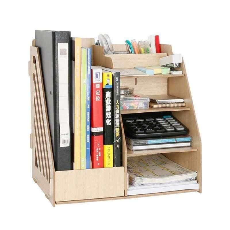 Planet+Gates+1+Set+DIY+Natural+Color+Wood+Document+Trays+Desk+Accessories+Organizer+Magazine+Container+School+Office+Supplies+Desk+Set+Files