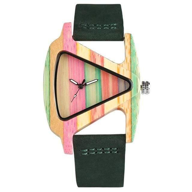 Planet+Gates+1+Wood+Watch+Creative+Triangle+Shape+Dial+Hour+Clock+Women+Quartz+Leather+Bracelet+Watch+Women's+Wrist+Reloj+Mujer