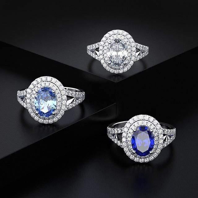 Planet+Gates+10+/+Dark+Blue+925+Sterling+Silver+Created+Moissanite+Gemstone+Wedding+Engagement+Diamonds+Ring+Jewelry+Wholesale