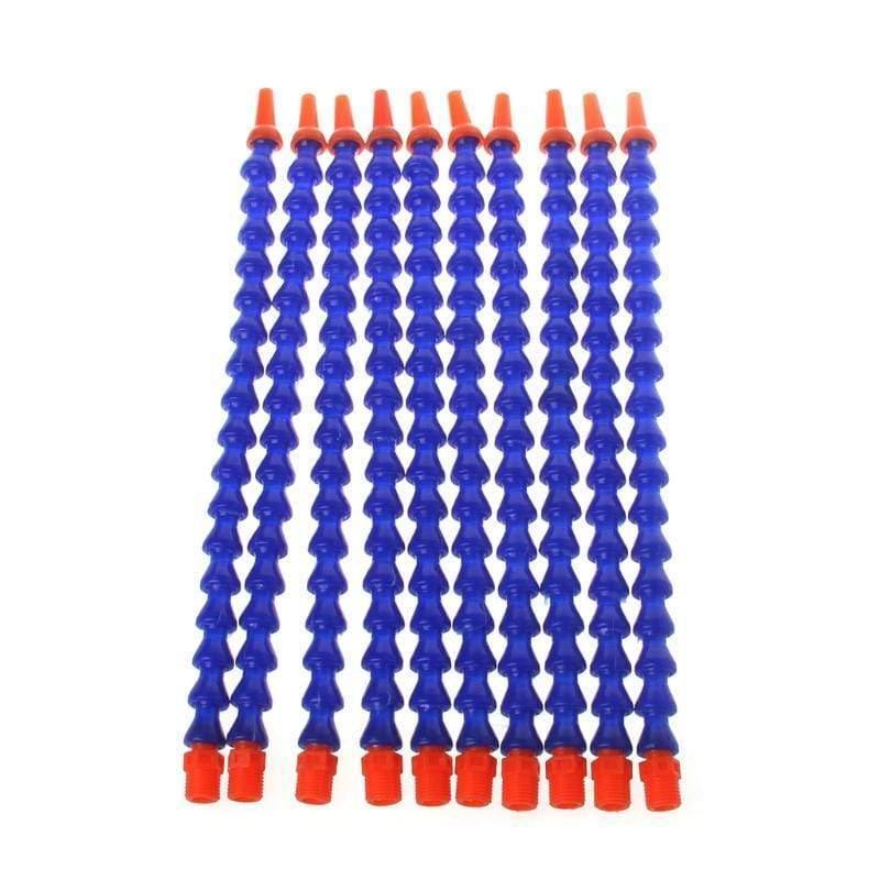 10+Pcs+Round+Nozzle+1/4PT+Flexible+Oil+Coolant+Pipe+Hose+Blue+Orange