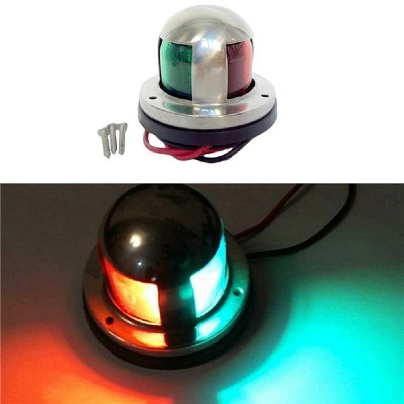 Planet+Gates+12V+Stainless+Steel+Marine+boat+Yacht+LED+Navigation+light+Red+and+Green+Bow+Lights+Deck+Mount