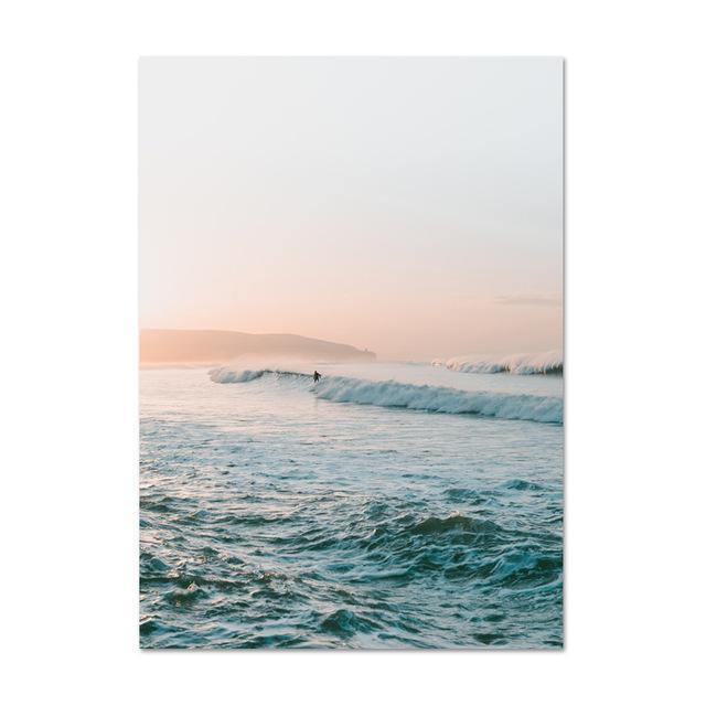 Planet+Gates+15x20cm+No+Frame+/+L591-5+California+Surf+Art+Prints+Beach+Wall+Art+Summer+Print+Sunset+Landscape+Canvas+Painting+Surfboard+Boho+Decor+Coastal+Posters