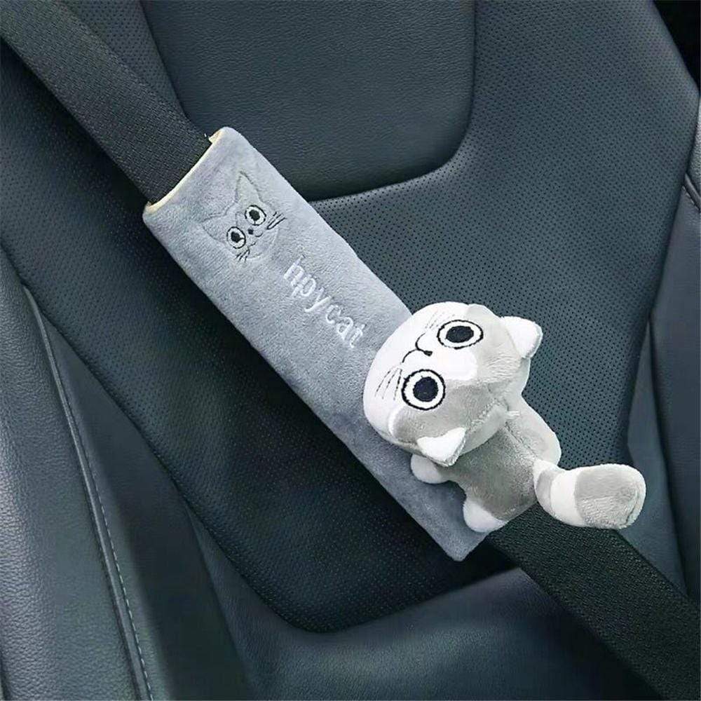 Planet+Gates+200000488+Gray+Cat+Car+Seat+Belt+Cover+Shoulder+Strap+Harness+Cushion+Cartoon+Car+Styling+Seatbelt+Shoulder+Protector+Auto+Neck+Support+Cushion+Pad