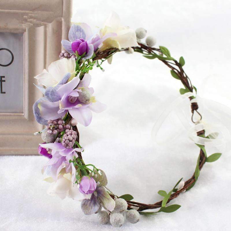 2018 Bride Wedding Flower Headband Wreath Hairband Party Flower Girl Hair Accessories Flower Crown Garland Flower Headpiece