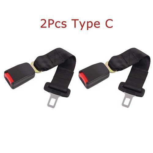 E24 2 x Black Car Seat Belt Extender Safety Belt Extension For Cars  Seatbelts Longer For Children's Seats (Type B)