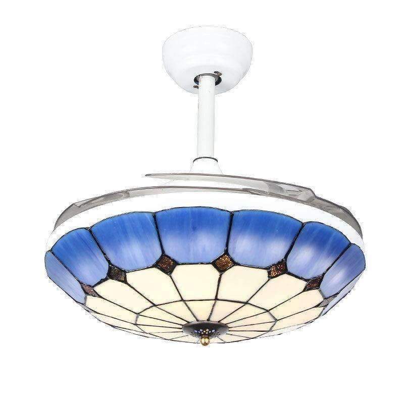 Planet+Gates+36W+Tiffany+ceiling+fan+lamp+blue+multi+color+glass+shade+pendant+light+remote+control+tiffany+hanging+light+fixture+foam+pack