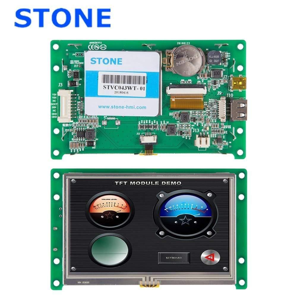 4.3+Inch+HMI+Color+TFT+LCD+Display+Module+With+Controller+Board+++Program+For+Instrument+Panel