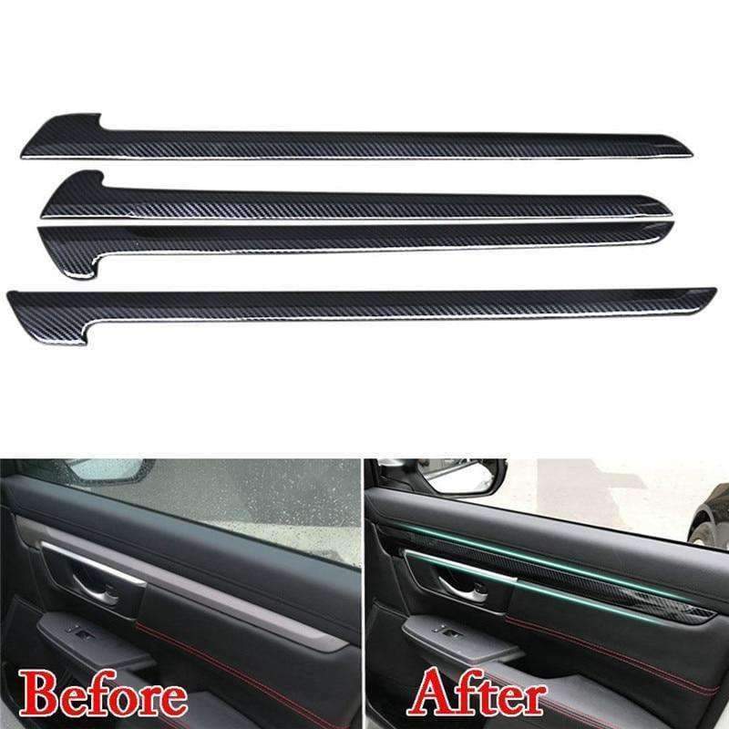Planet+Gates+4pcs+Carbon+Fiber+Style+ABS+Car+Inner+Door+Side+Strip+Molding+Trim+Fit+for+2017+Honda+CRV+Car+Interior+Accessories+Styling