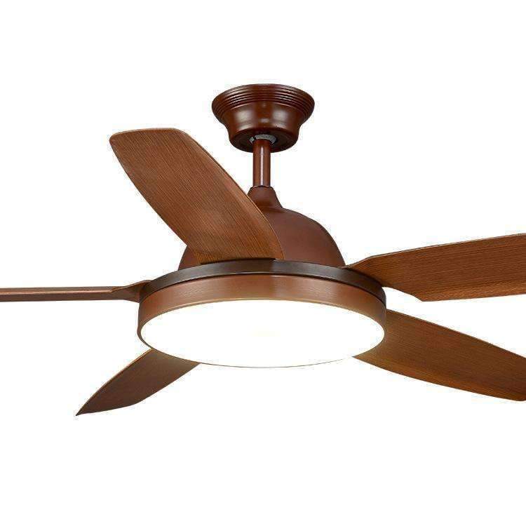 56 Inch Dining Room Ceiling Fan Light With Remote Control European Fan Lamp Living Room Wooden Ceiling Fan Light Bronze