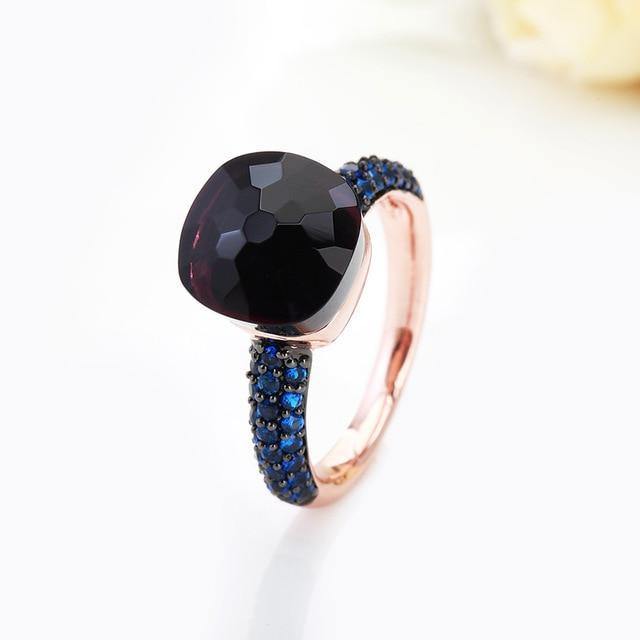 Planet+Gates+6+/+R01+Rose+gold+Black+Plated+Blue+Zircon+Wedding+Rings+for+Women+Girls+Austrian+Crystal+Bague+Femme+14+Colors