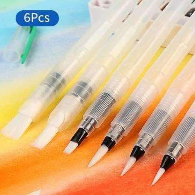 Planet+Gates+6pcs+3/6Pcs+Large+Capacity+Barrel+Water+Paint+Brush+Set+Different+Shape+Soft+Calligraphy+Painting+Brush+Drawing+Pen+Art+Supplies