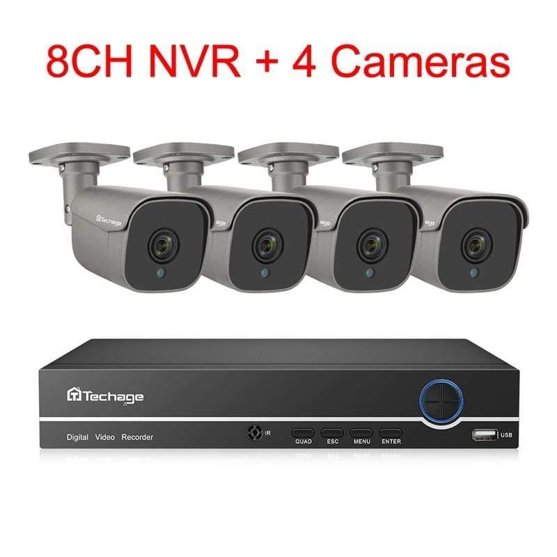 Planet+Gates+8CH+NVR+and+4+Camera+/+None+Security+CCTV+System+Motion+Detect+Two+Way+Audio+AI+IP+Camera+IR+Outdoor+P2P+Video+Surveillance+Set