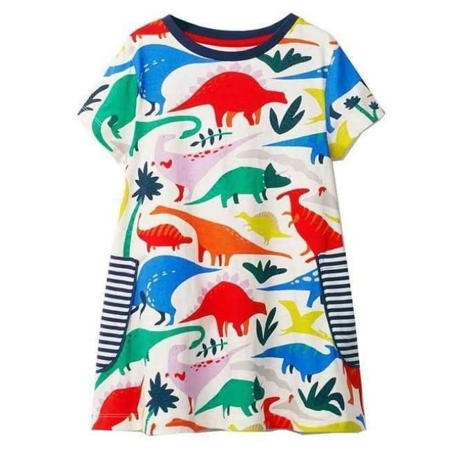 Planet+Gates+92+/+2T+Animal+Dinosaur+Unicorn+Party+Baby+Girls+Dress+Children+Clothing+Vestidos+Kids+Summer+Dresses+for+Girls+Clothes