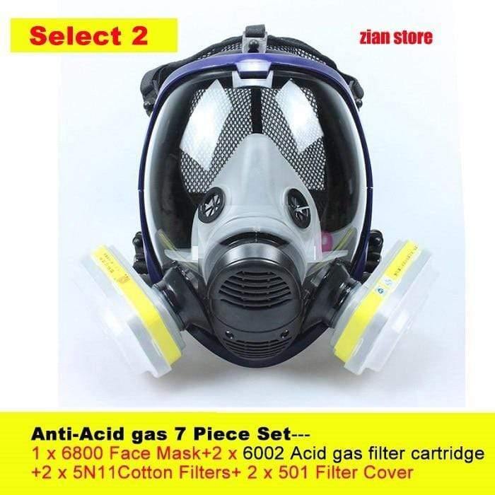 Chemical+mask+6800+7suits+6001+Gas+Mask+acid+dust+Respirator+Paint+Pesticide+Spray+Silicone+filter+Laboratory+cartridge+welding