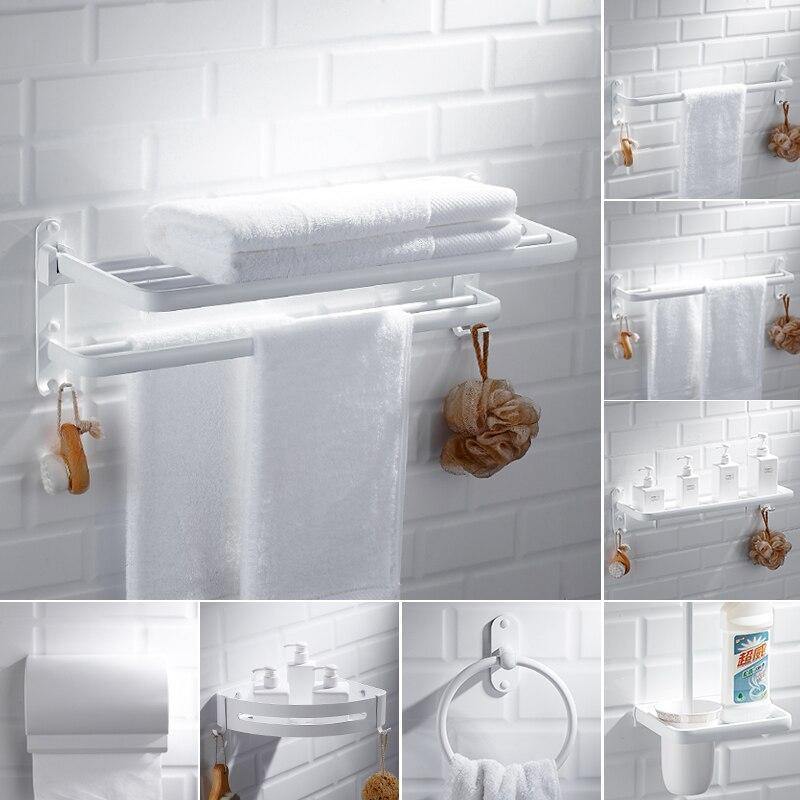 Planet+Gates+Aluminum+Towel+Rack+Perforated+White+Bathroom+Rack+Toilet+Towel+Rack+Hardware+Pendant+Set