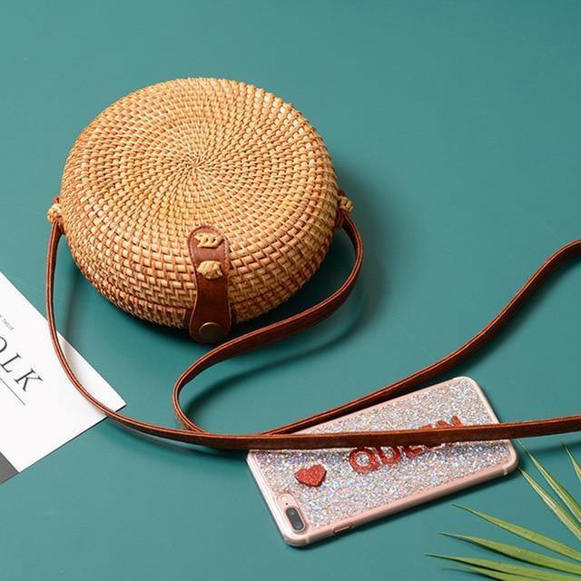 Planet+Gates+B348-A+Style+Straw+Bag+Handbags+Women+Summer+Rattan+Bag+Handmade+Woven+Beach+Circle+Bohemia+Handbag+New+Fashion