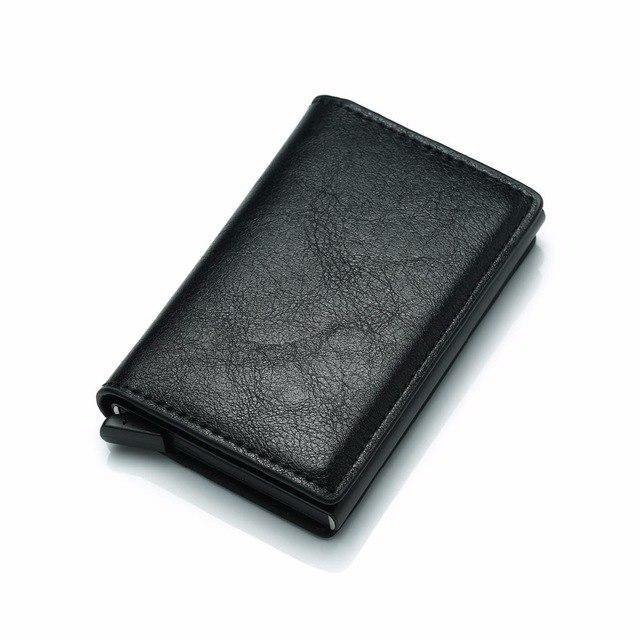 Planet+Gates+black+Credit+Card+Holder+PU+Leather+Wallet+Antitheft+Men+Wallets+Automatic+Pop+Up+Card+Case+Metal+men+Card+Holder+RFID