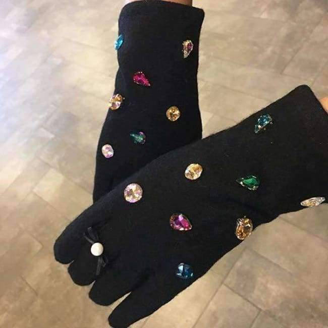 Planet+Gates+black+/+Free+size+2017+Brand+Luxury+Women's+Winter+Wool+Gloves+Colorful+Crystal+Real+Rabbit+Fur+Elegant+Fur+Gloves+Female+Mittens+Cashmere+Gloves