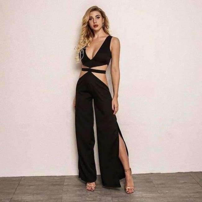 Planet+Gates+Black+/+L+Autumn+Jumpsuits+For+Women+2018+Deep+V+Neck+Sexy+Black+Bodysuits+Backless+Split+Bottom+Rompers+Womens+Jumpsuit+damski