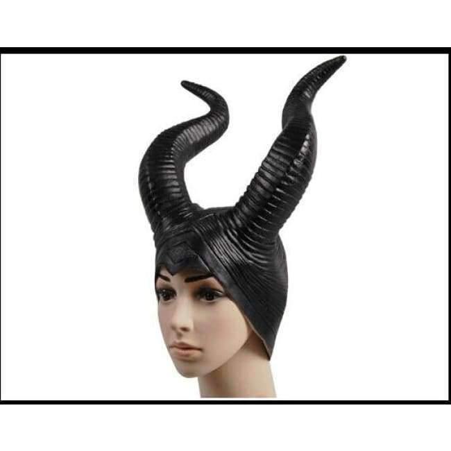 Planet+Gates+Black+/+One+Size+/+Darker+Than+Black+Genuine+latex+maleficent+horns+adult+women+halloween+party+costume+jolie+cosplay+headpiece+hat+-Free+shipping