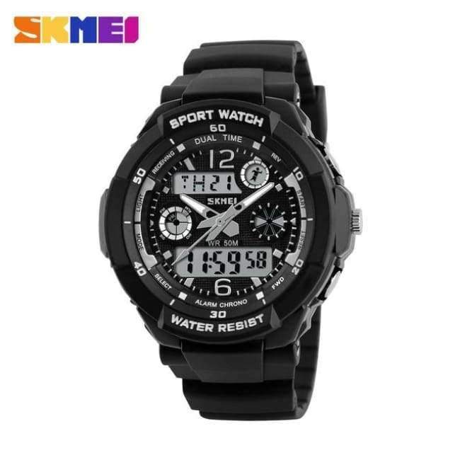 Planet+Gates+Black+SKMEI+Brand+50m+Waterproof+Children's+Watches+LED+Multifunction+Dual+Time+Quartz+Digital+Kids+Wrist+Watches+Children+Dress+Watch