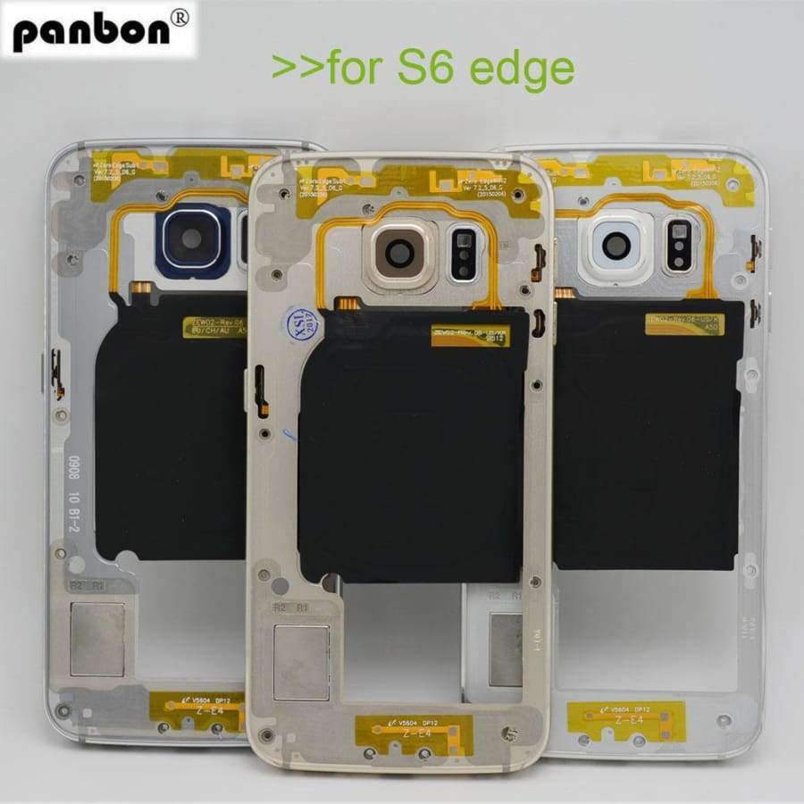 Planet+Gates+Blue+Middle+frame+for+Samsung+Galaxy+S6+edge+G925+G925F+Back+Plate+Bezel+Housing+Case+Free+Tools+Replacement+Parts