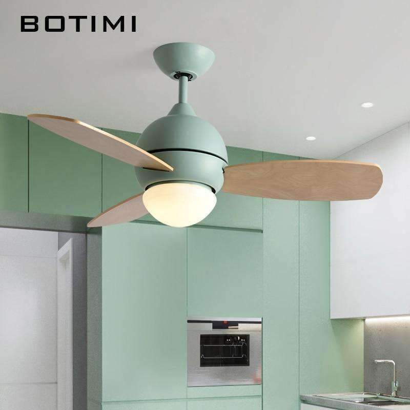 Botimi Colorful Ceiling Fan Ventilador De Techo Led Fans For