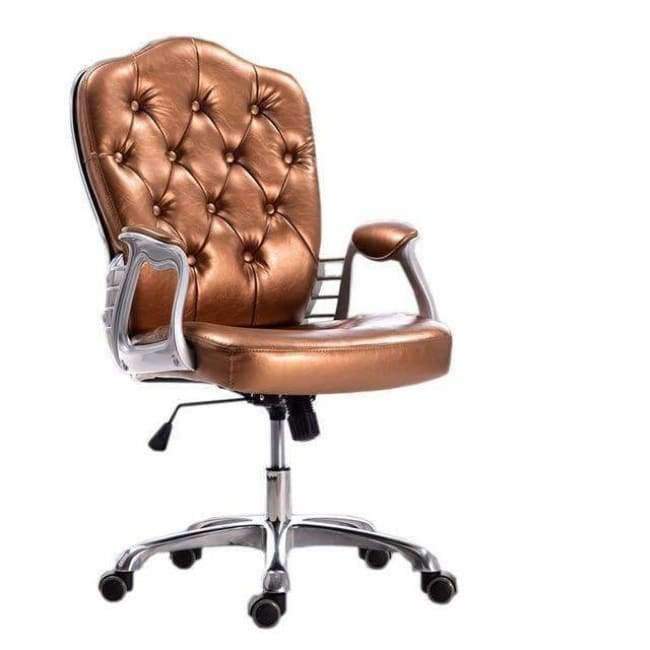 Planet+Gates+Brass+European+PU+Leather+Office+Chair+Executive+Lift+Swivel+Leisure+Chair