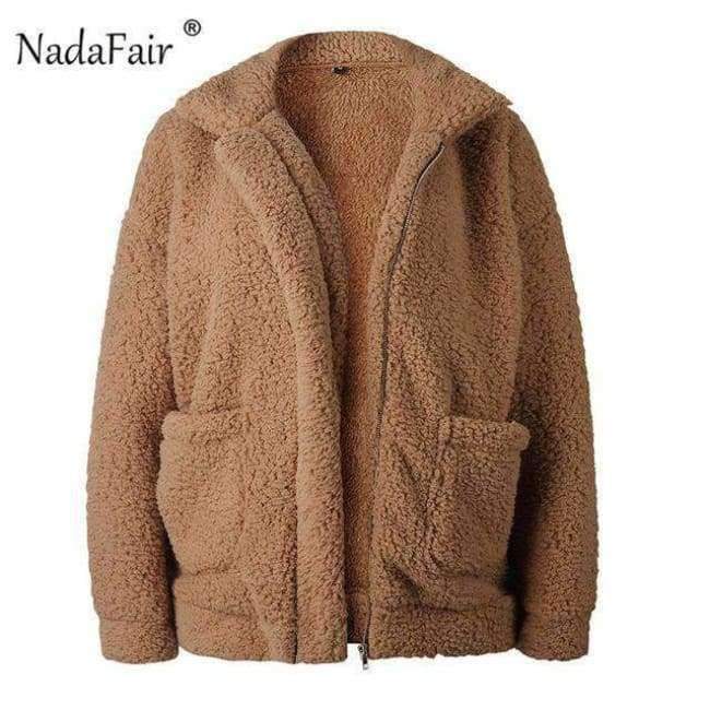 Planet+Gates+Camel+/+S+Fleece+faux+shearling+jacket+coat+women+autumn+winter+warm+thick+teddy+coat+female+casual+overcoat+oversize+outerwear