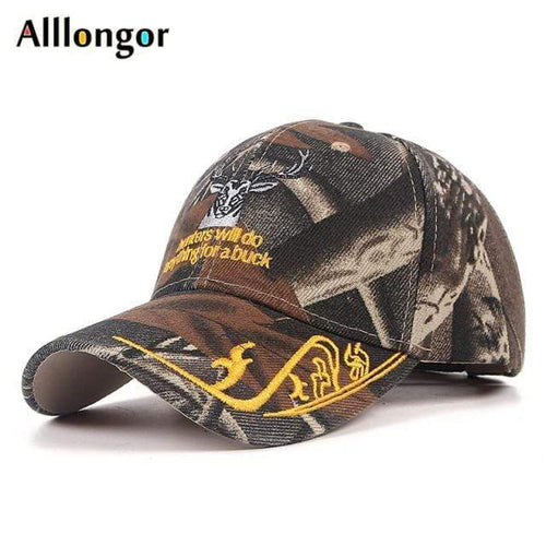 Camouflage Fishing Baseball Caps For Men Brodery Deer 2021