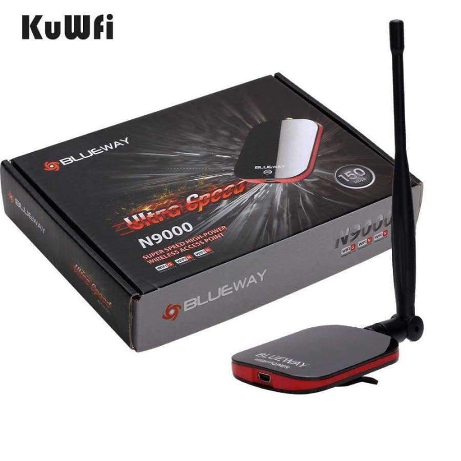 Planet+Gates+China+/+with+package+box+BlueWay+N9000+Wireless+Wifi+Adapter+Network+Card+Free+Internet+Long+Range+USB+Adapter+150Mbps+Wifi+Decoder+With+5dBi+Antenna