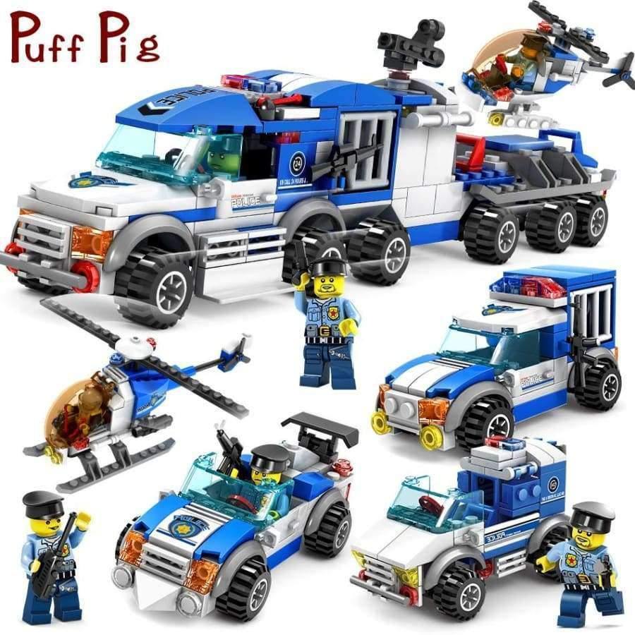 Planet+Gates+City+Police+Series+Cars+Trucks+Helicopter+Model+Building+Blocks+Set+Compatible+Legoed+City+Figures+Weapon+Toys+For+Children+Boy