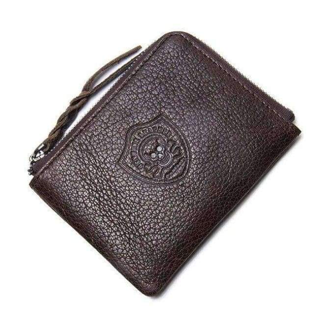Planet+Gates+CONTACT'S+New+Genuine+Leather+Men+Wallets+Small+Vintage+Men's+Wallet+Zipper+Coin+Purse+Cowhide+Leather+Card+Holder+Pocket+Purse
