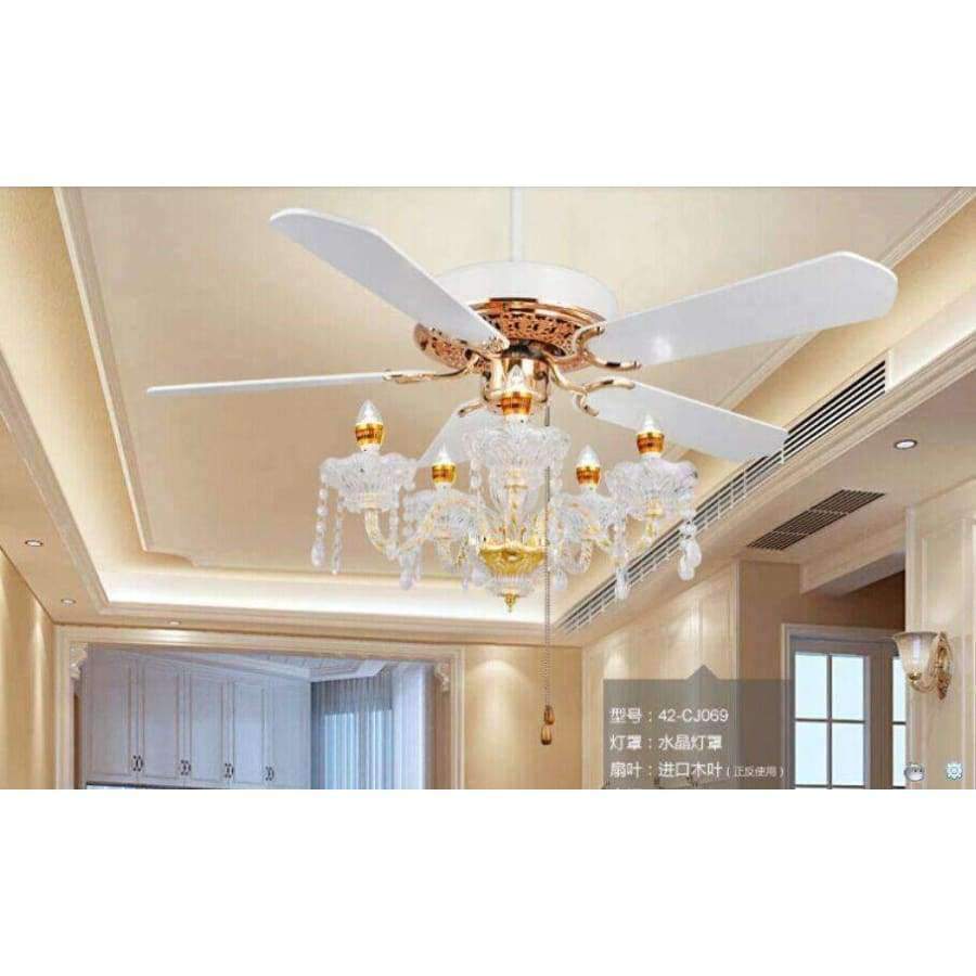 Planet+Gates+Crystal+ceiling+chandelier+lamp+fan+restaurant+Fan+lamp+crystal+chandelier+Fan+lights+continental+simple+American+52inch