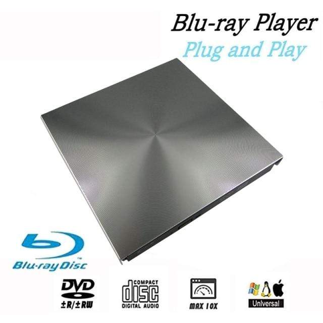 Planet+Gates+External+3D+Blu+Ray+DVD+Drive+USB+3.0+BD+CD+DVD+Burner+Player+Writer+Reader+for+Mac+OS+Windows+7/8.1/10/Linxus,Laptop,PC