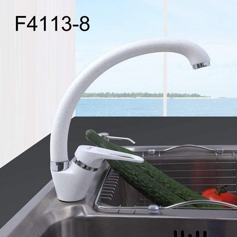 Planet+Gates+F41138+White+Brass+5+Color+Kitchen+Sink+Faucet+Mixer+Cold+And+Hot+Single+Handle+Swivel+Spout+Kitchen+Water+Sink+Mixer+Tap+Faucets+F4113