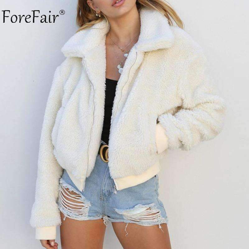 Planet+Gates+Fleece+Jacket+Women+Autumn+Long+Sleeve+Crop+Top+Faux+Fur+Coat+Female+Casual+Bomber+Jacket+Winter+Ladies+Coat